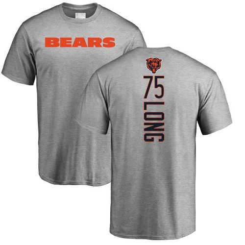 Chicago Bears Men Ash Kyle Long Backer NFL Football #75 T Shirt